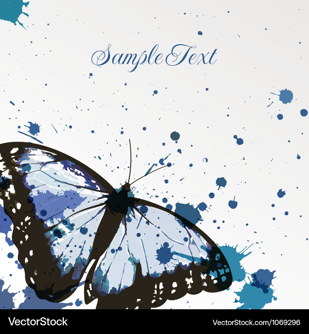 Watercolor Butterfly Splash Vector Image
