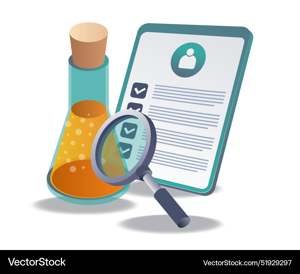 Data analysis from laboratory experiments Data analysis from laboratory experiments vector image
