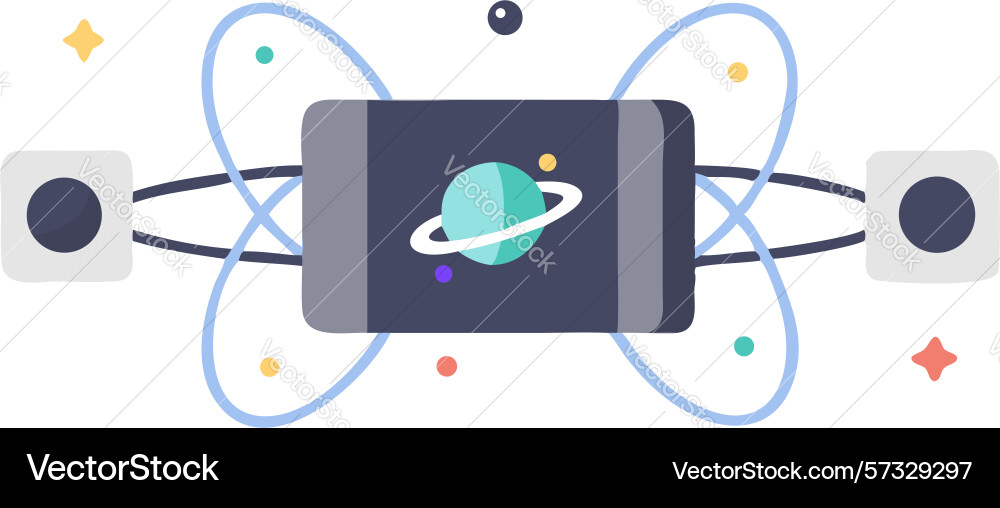 Digital connection planet earth within circuitry vector image