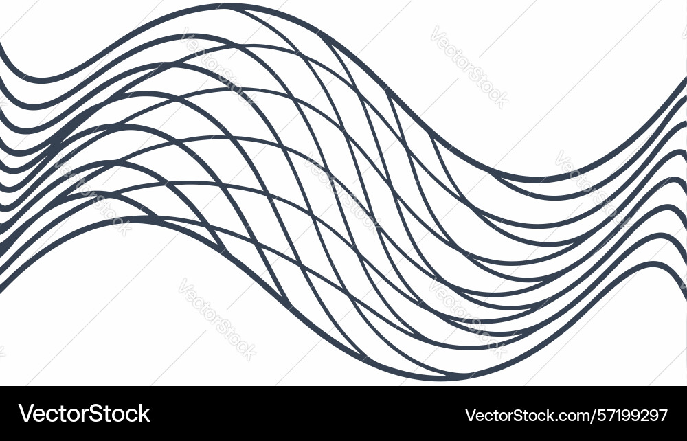 Dynamic wavy lines abstract seamless pattern vector image