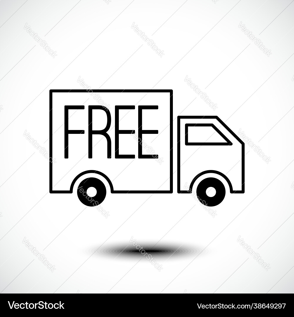 Free delivery line icon Free delivery line icon vector image