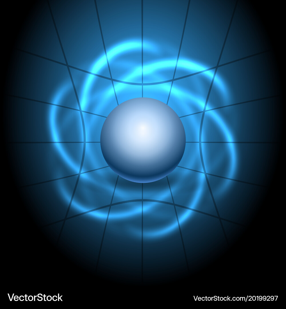 Glowing Atomic Model vector image