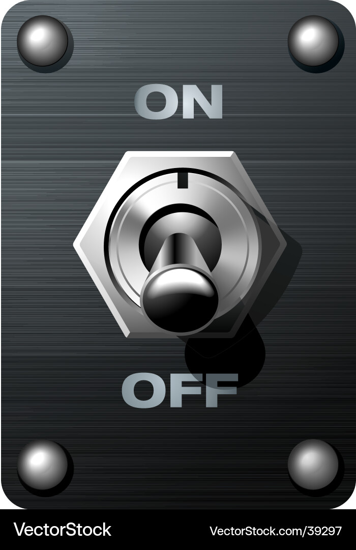Toggle switch tumbler Royalty Free Vector Image