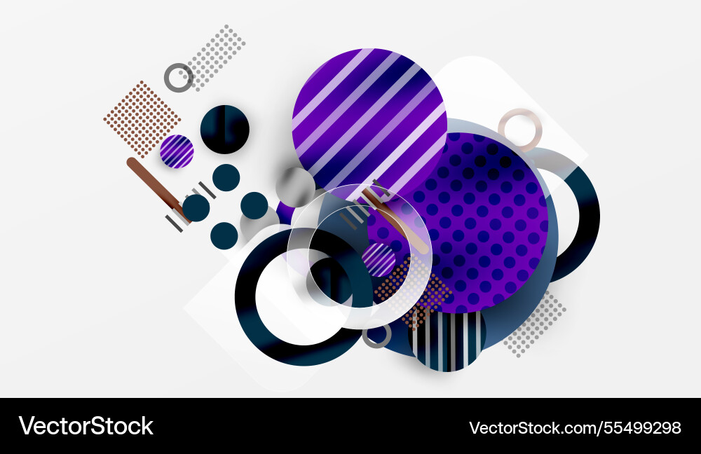 Abstract circle design with overlapping Vector Image