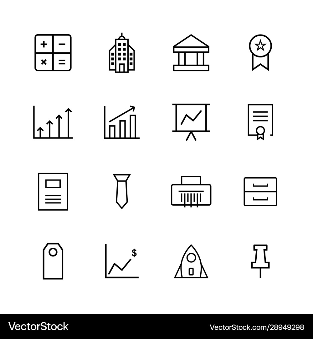 Business Icon Set Vector Image