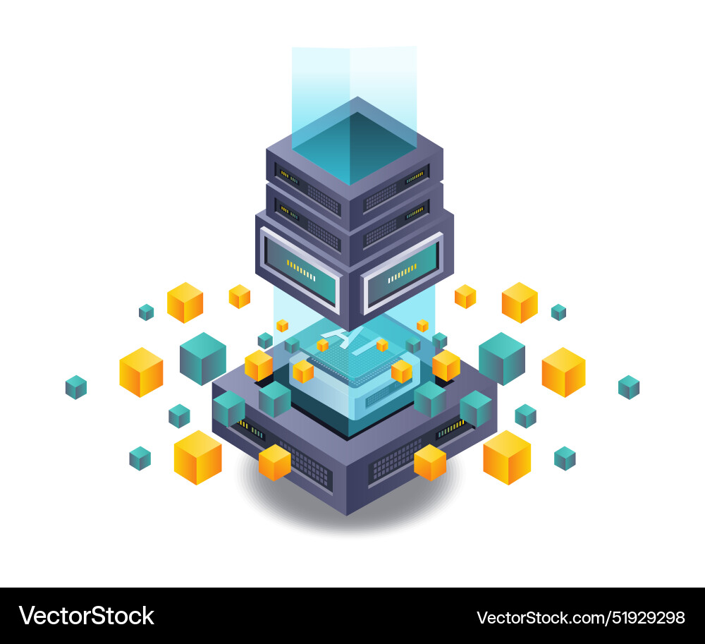 Datenanalyse in der Blockchain-Servertechnologie Datenanalyse in der Blockchain-Servertechnologie vektorbild