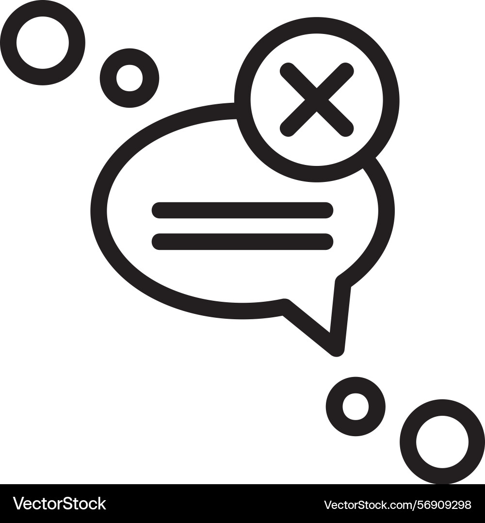 Message deleted linear style icon design Vector Image