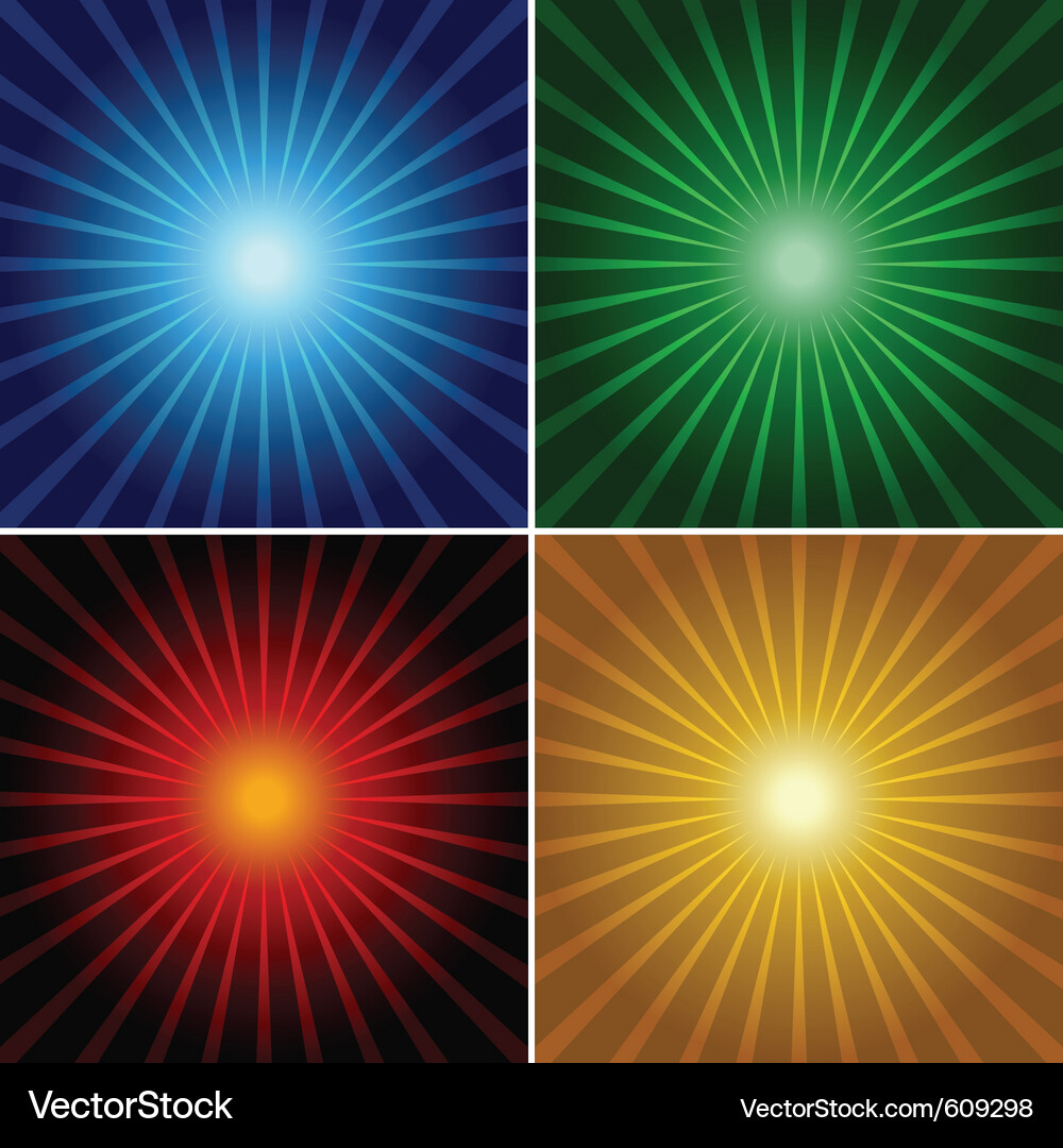Radiant Rays Burst Vector Image