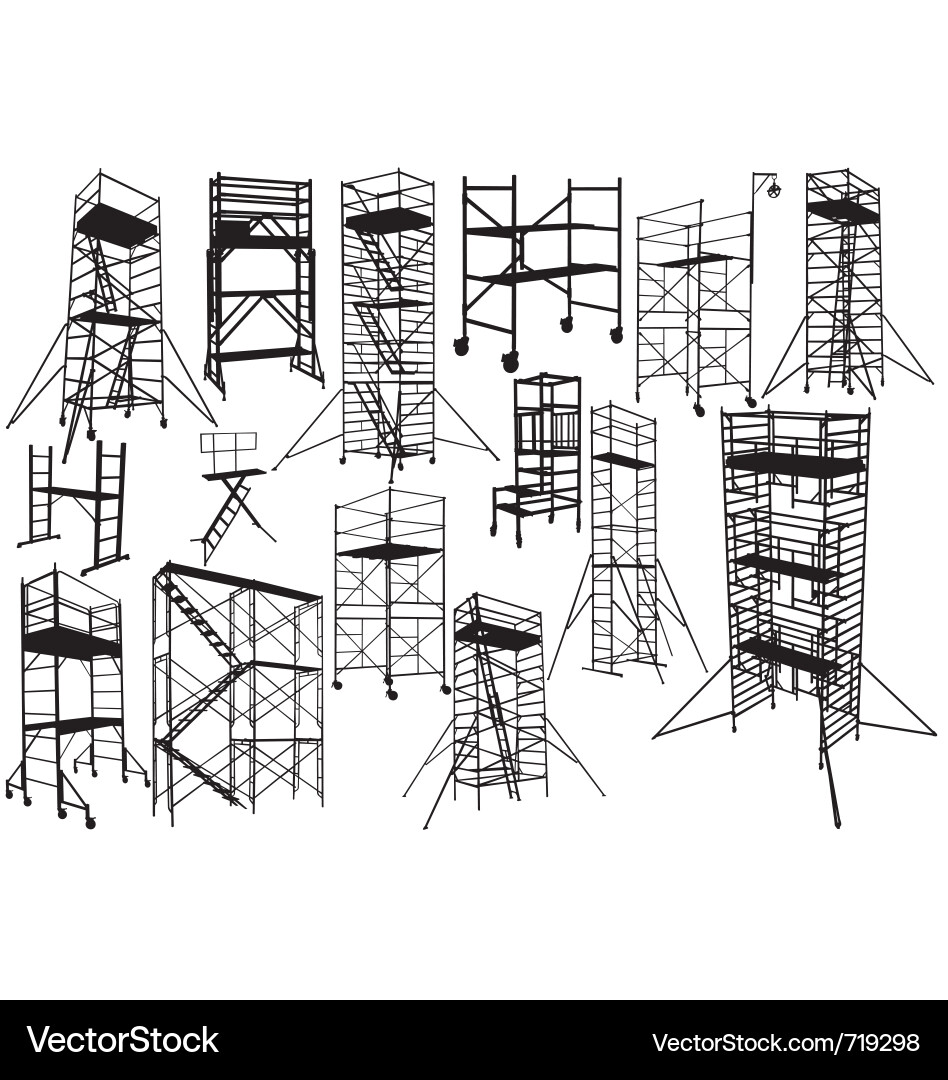 Scaffolding Vector Images & Graphics for Commercial Use | VectorStock