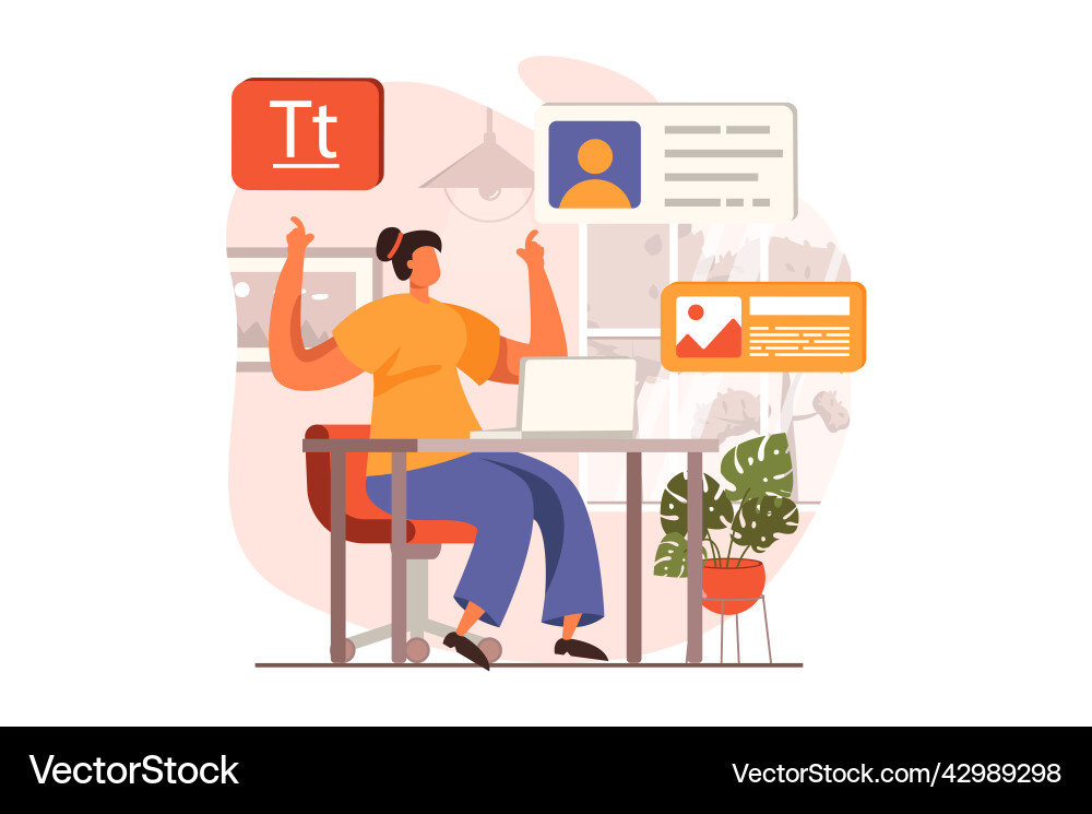 Ui and ux designers web concept in flat design Vector Image