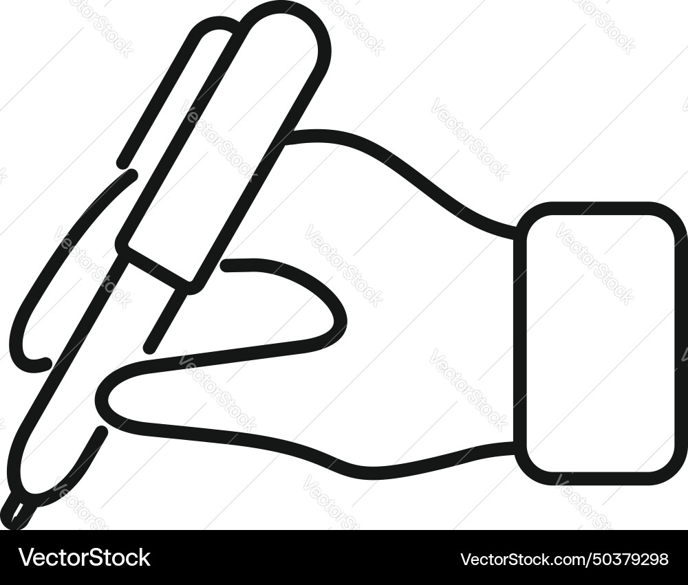 Writing signature icon outline check data Writing signature icon outline check data vector image