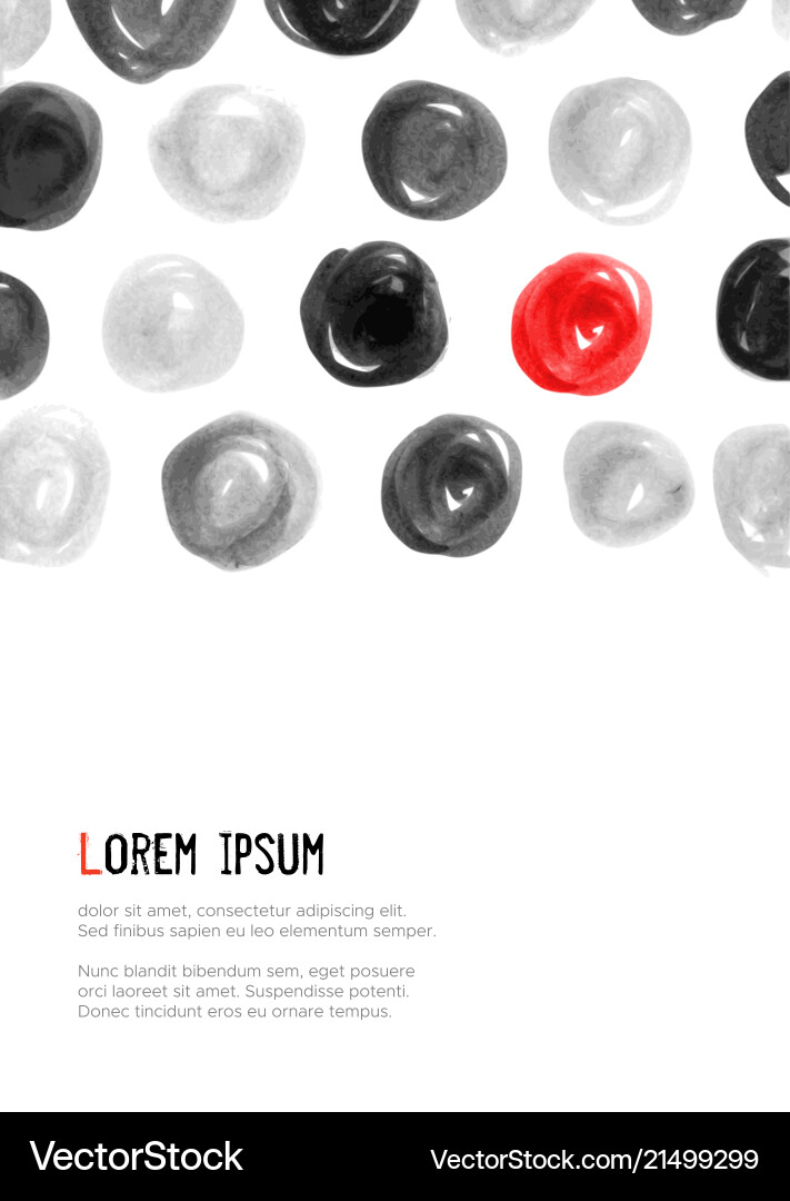 Background with circles in minimalistic style vector image