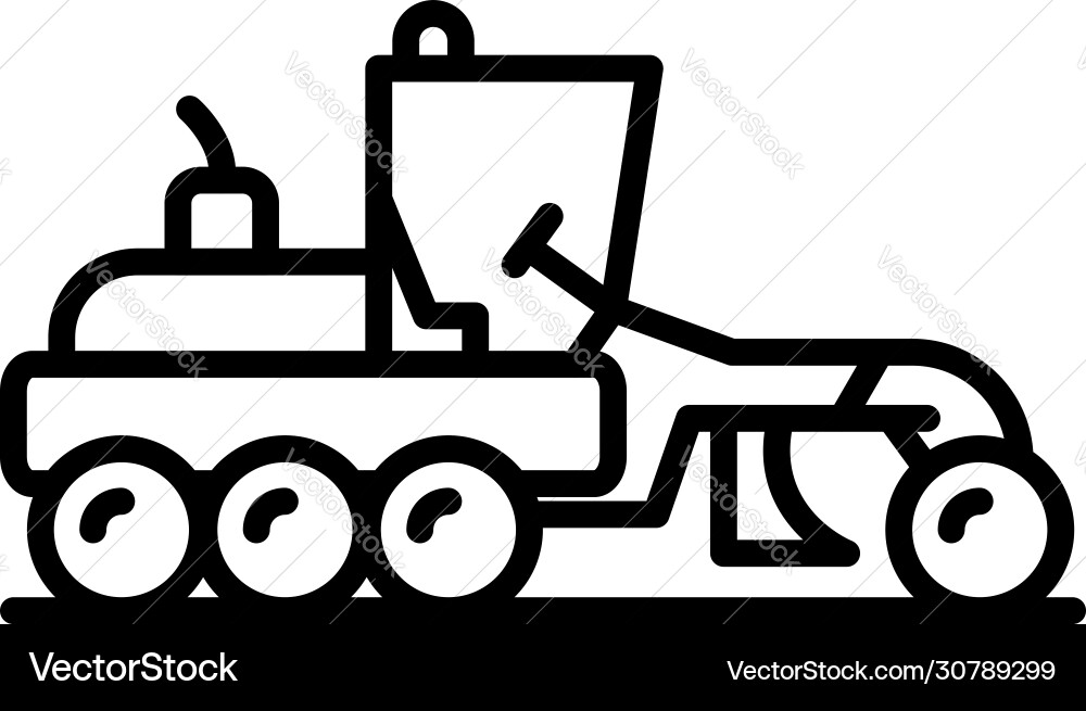 Engineering grader machine icon outline style Engineering grader machine icon outline style vector image