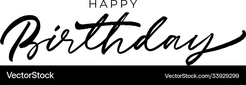 Happy Birthday Grußkarte mit Schriftzug Happy Birthday Grußkarte mit Schriftzug vektorbild