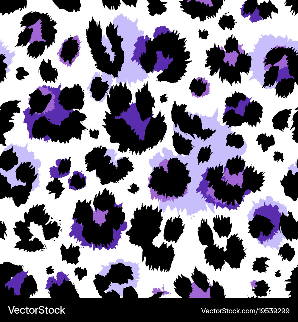 Seamless ultraviolet violet leopard pattern Vector Image