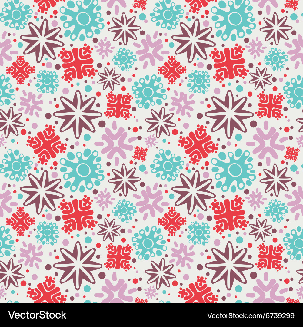 Winter Snowflake Pattern vector image