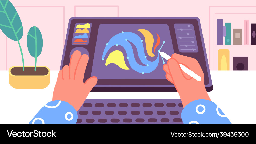 Animation Workflow Computer vector image