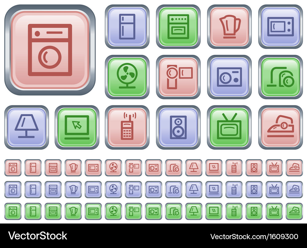 Home electronics buttons Vector Image