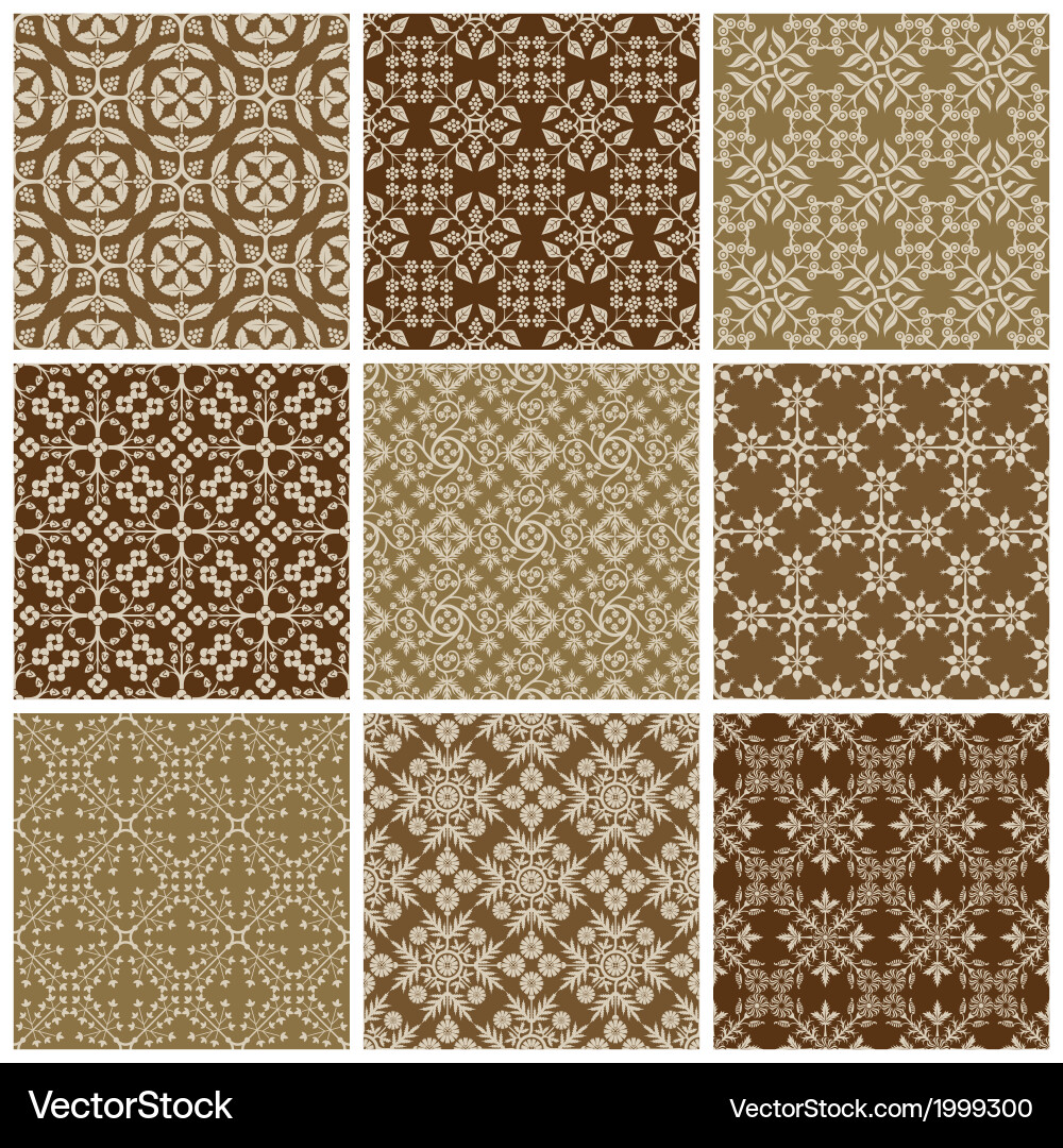 Seamless print patterns vector image