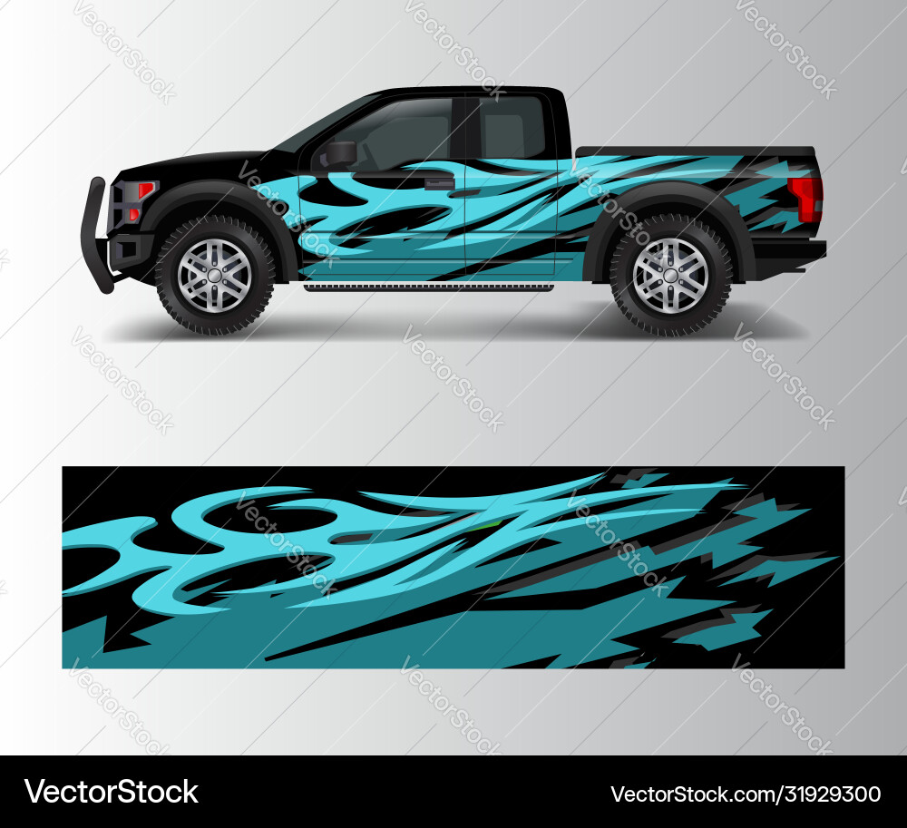 Truck & Car Wrap Vinyl Graphics Vector Image
