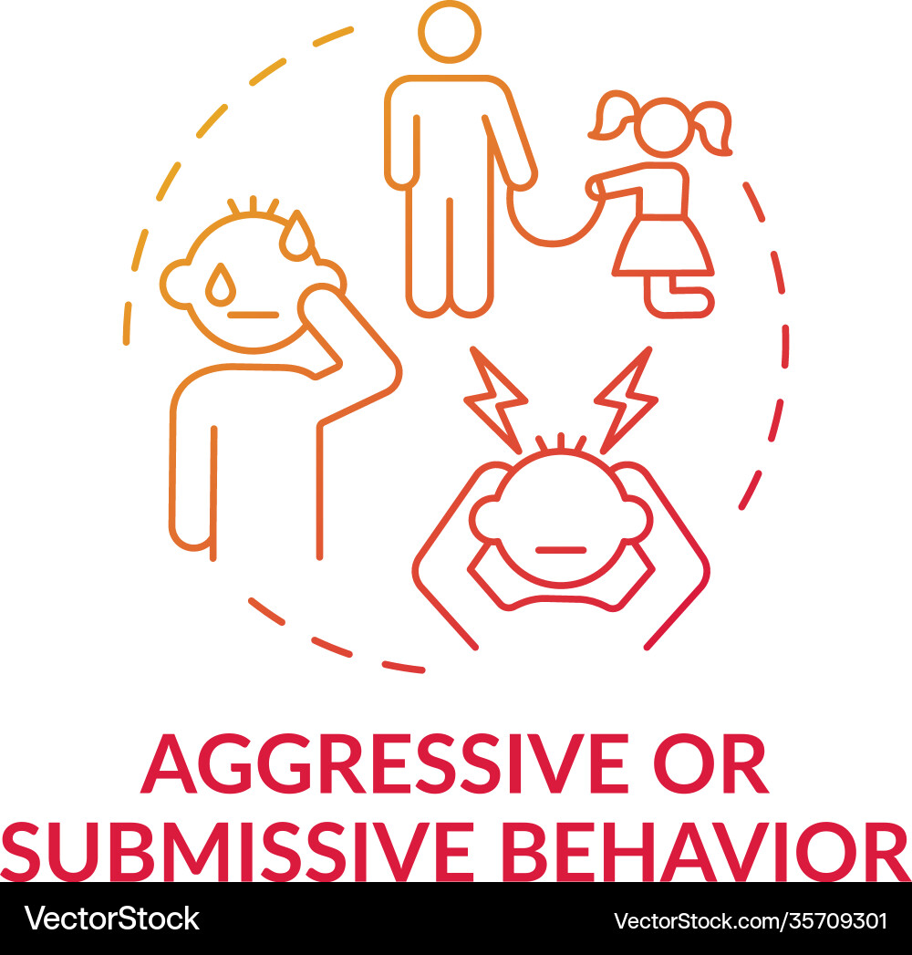 Aggressive & Submissive Behavior Vector Image