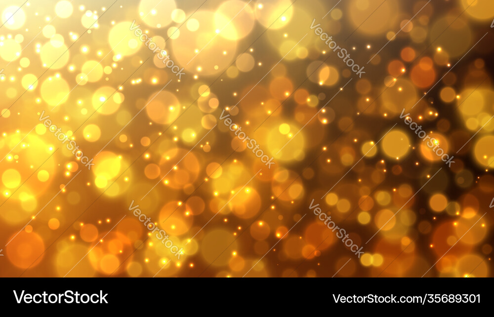 Gold Bokeh Abstract Background vector image