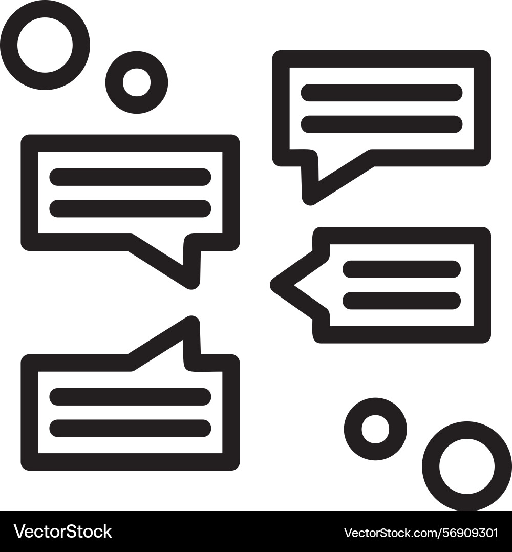 Group chat linear style icon design vector image