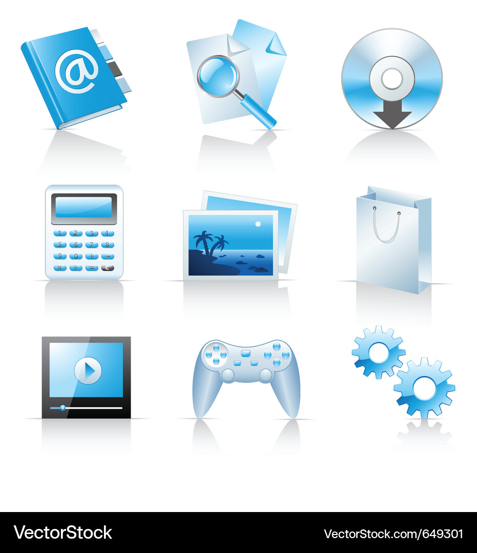Modern Web Application Icons Vector Image