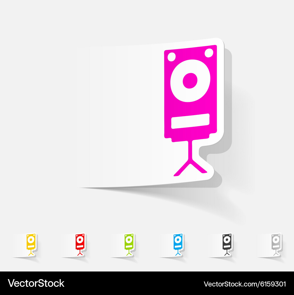 Realistic design element large audio speaker Vector Image
