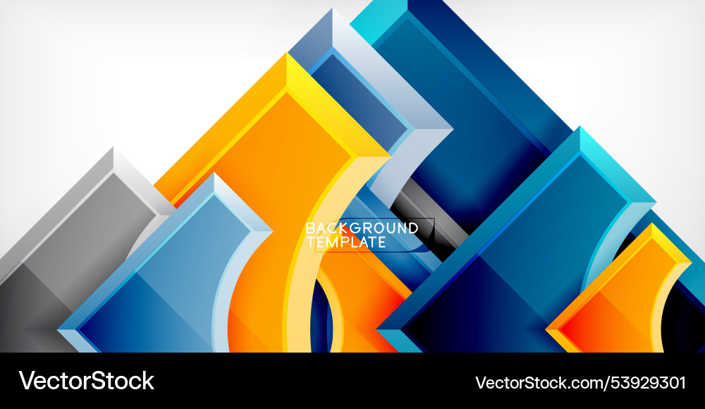 Square arrow shapes with round elements Vector Image
