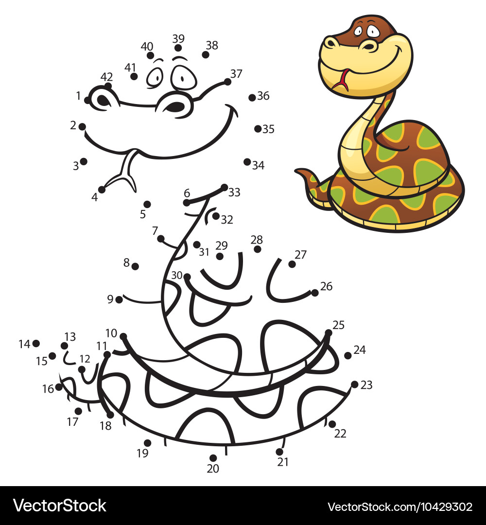 Connect the Dots Snake Game vector image
