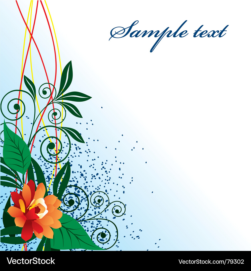 Floral Swirl Pattern Vector Image