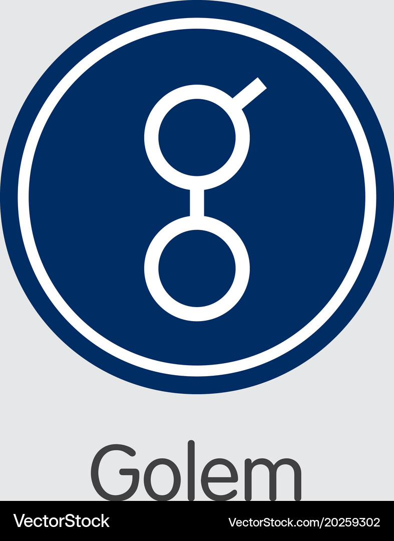 Golem - cryptocurrency logo – Royalty-Free Vector | VectorStock