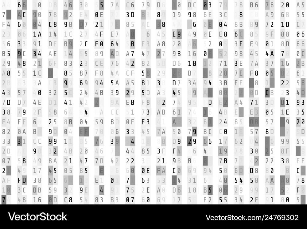 Hexadecimal Data Stream - Abstract vector image