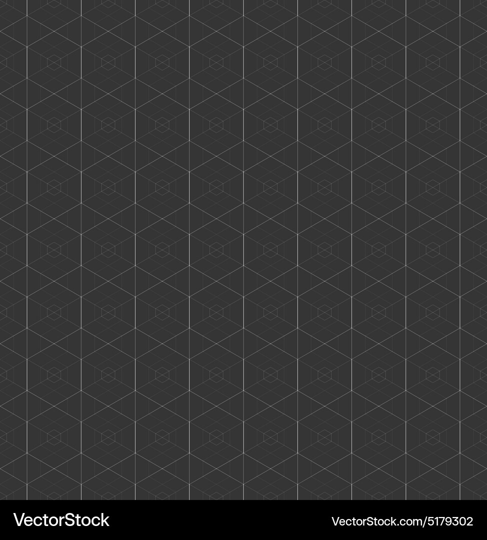 Monochrome pattern with intersecting hexagonal Vector Image