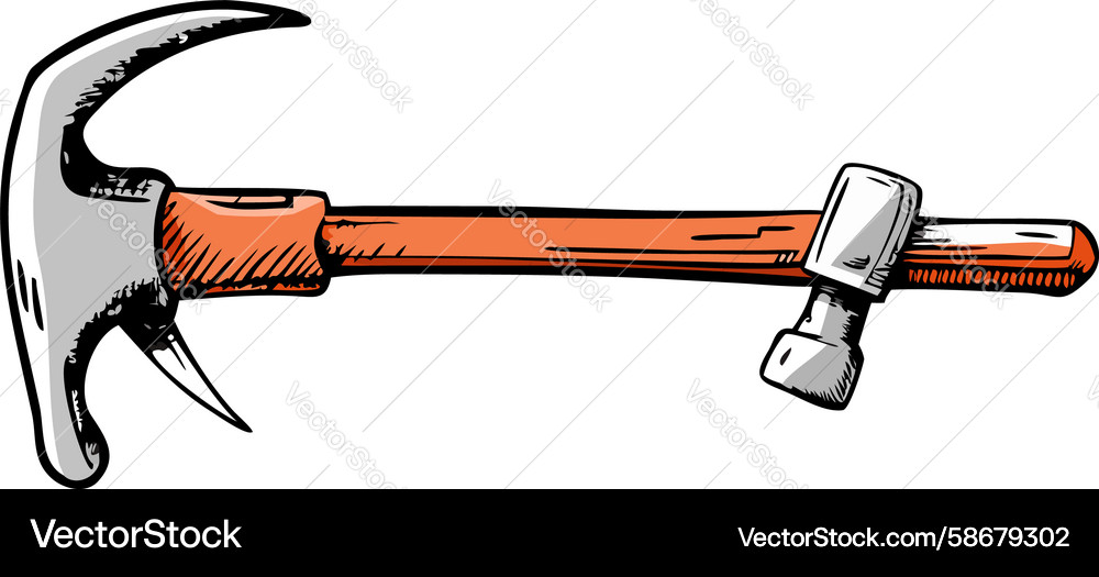 Multi-functional hammer tool design generative ai Vector Image