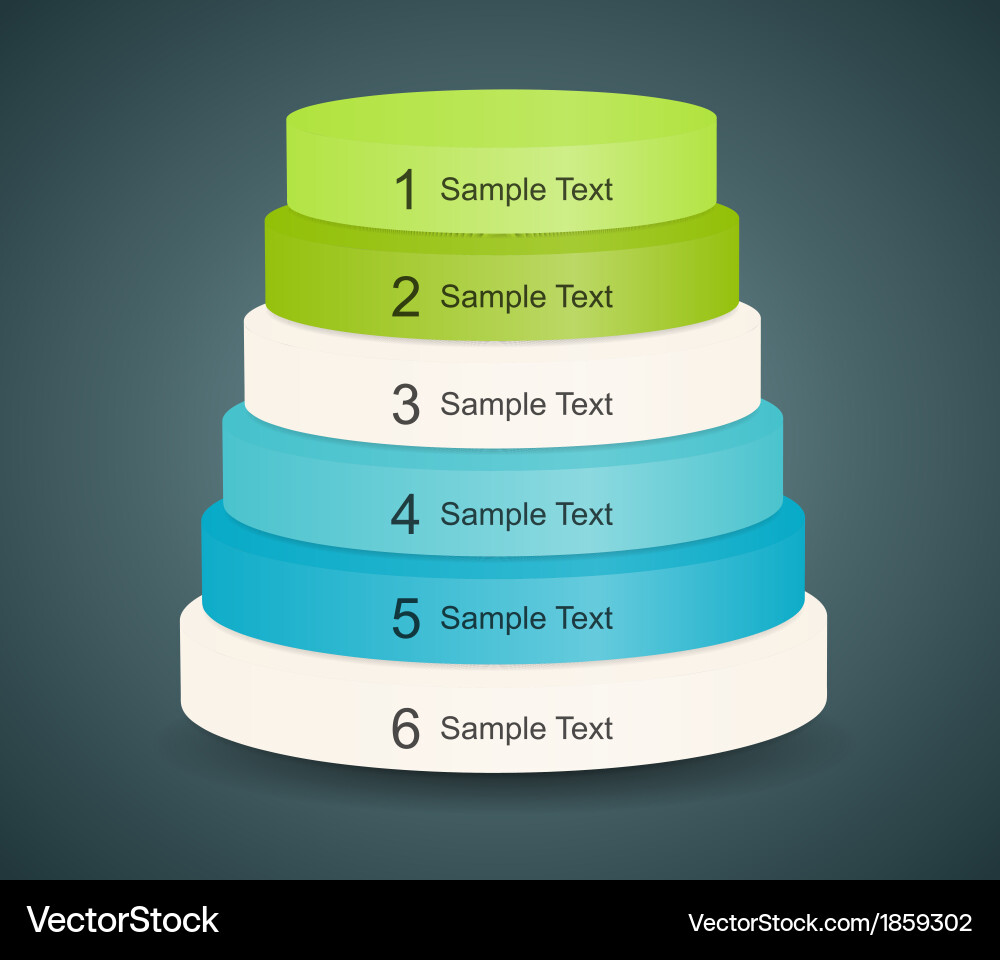 Multi-Tiered Data Visualization vector image