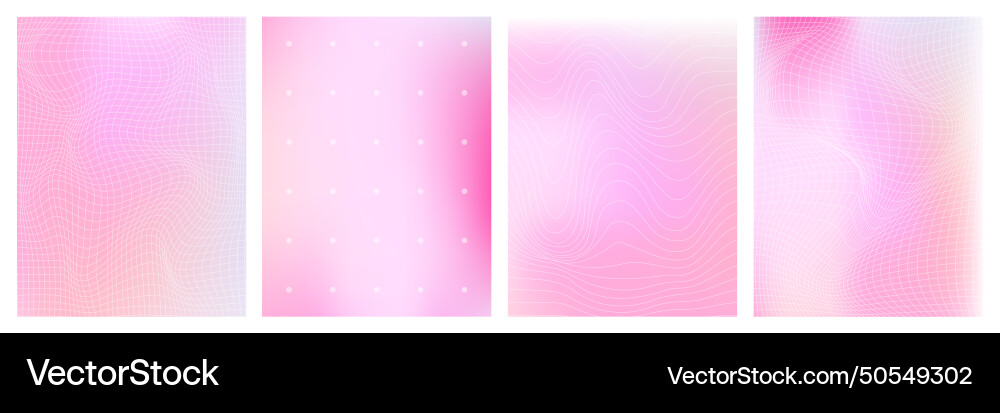 Set of geometry wireframe grid backgrounds Set of geometry wireframe grid backgrounds vector image