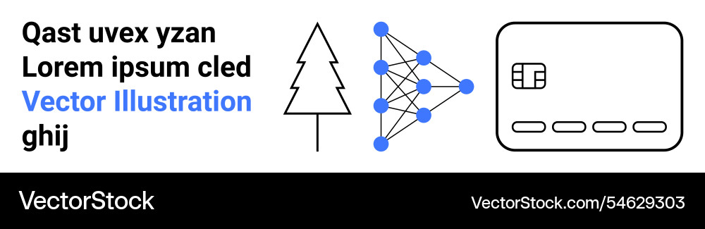 Abstract elements including tree neural network Vector Image