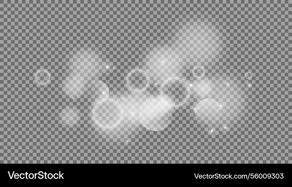 Bokeh circles on transparent background Bokeh circles on transparent background vector image