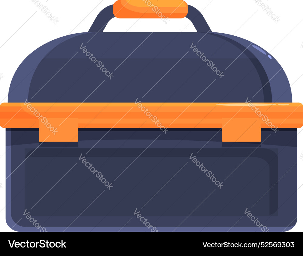 Closed empty professional toolbox holding tools Closed empty professional toolbox holding tools vector image