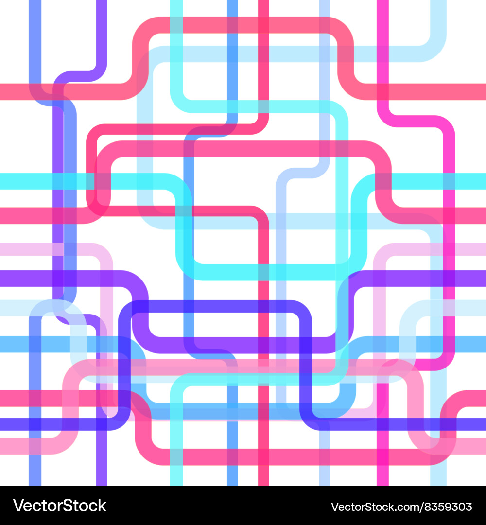 Color lines seamless pattern tangled stripes Vector Image