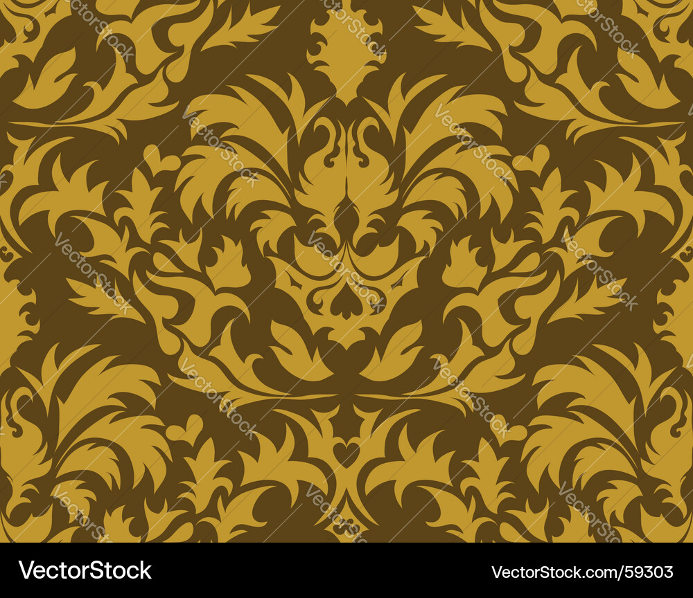 Damask pattern vector image