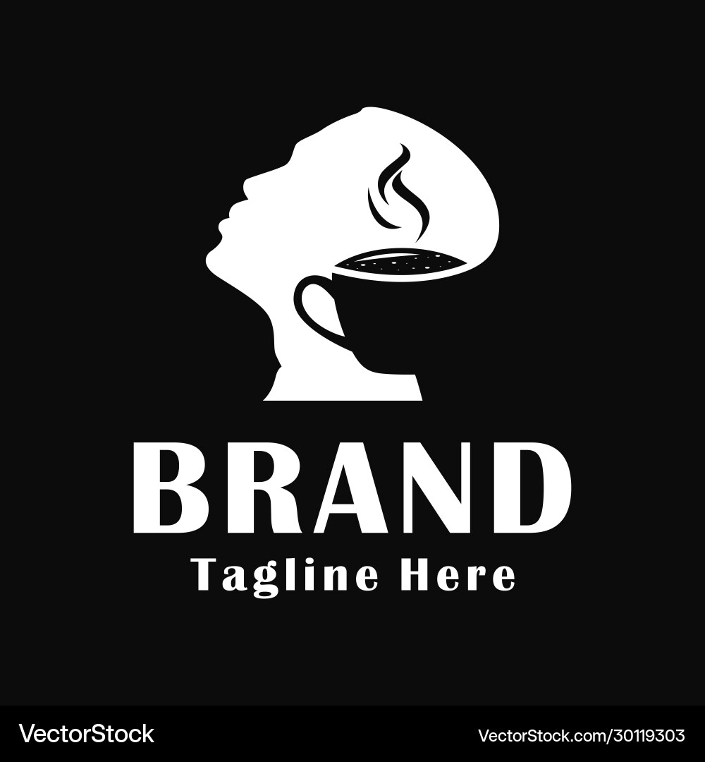 Herren Kaffee Logo Design Herren Kaffee Logo Design vektorbild