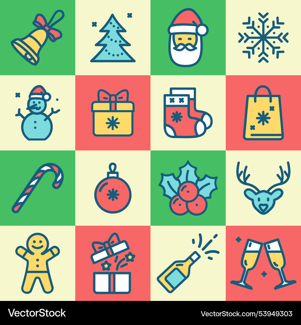 Merry christmas and happy new year signs geometric Merry christmas and happy new year signs geometric vector image