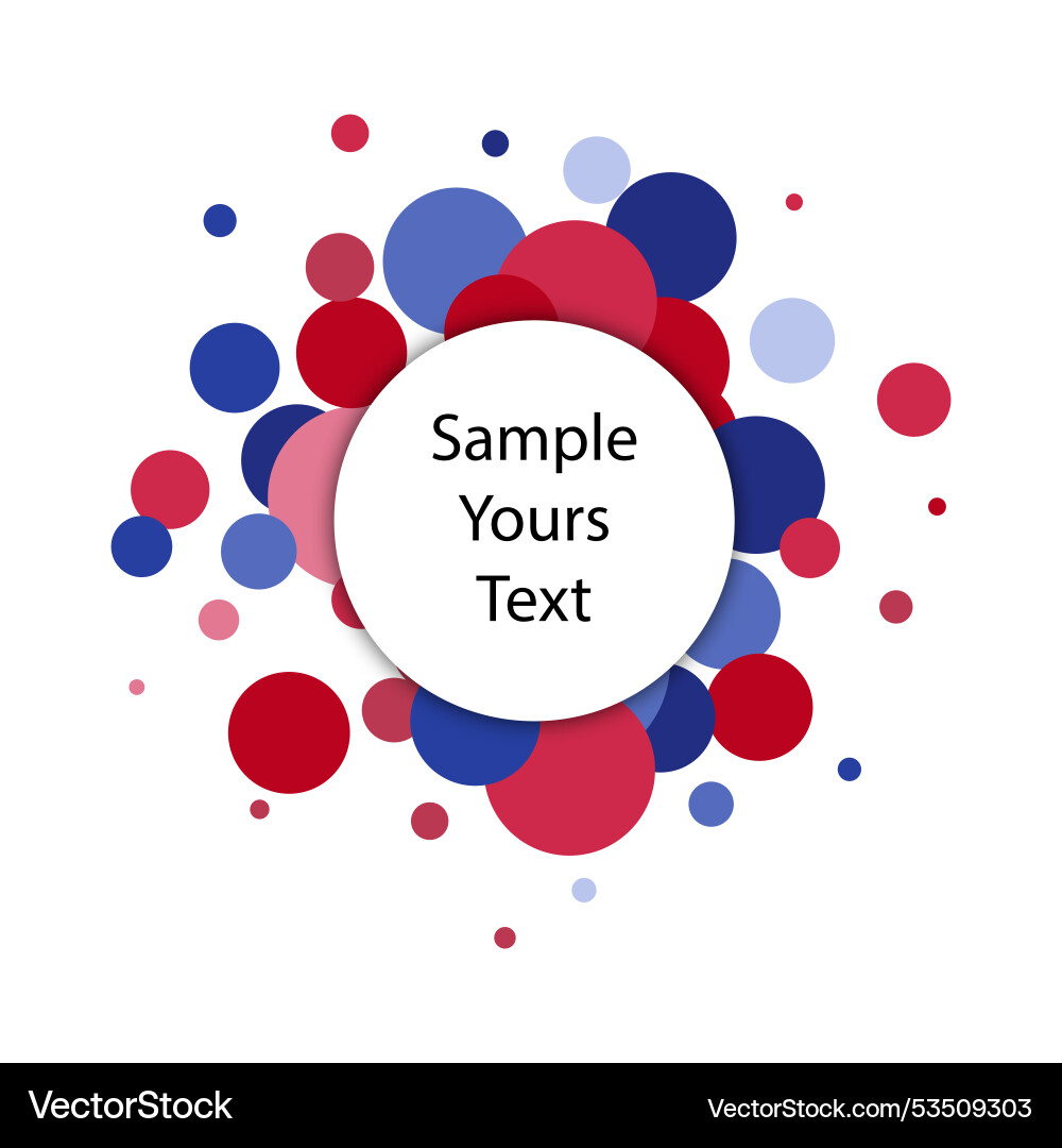 Red and blue abstract pattern with circles Vector Image