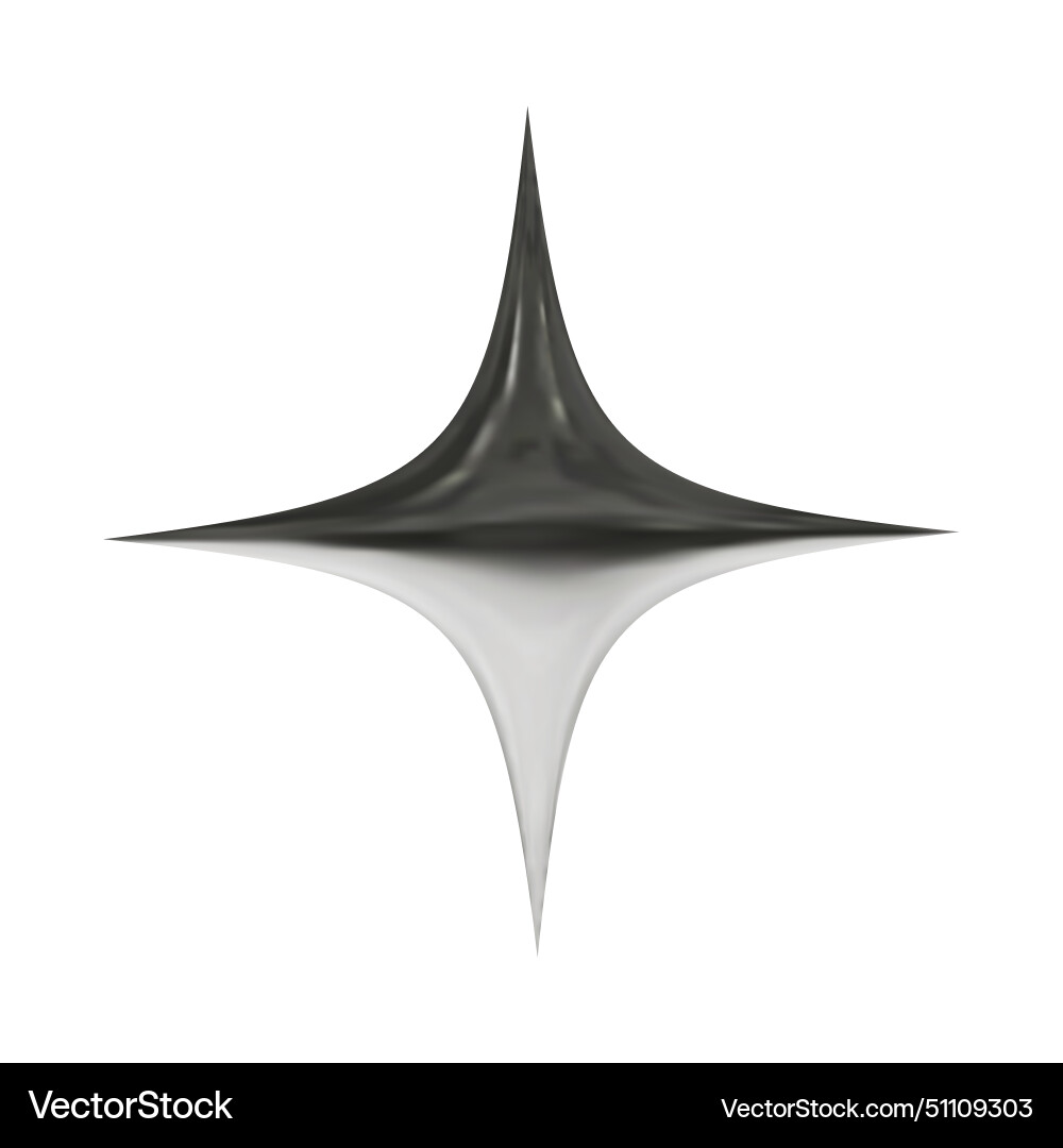 Star in y2k style with chrome effect Star in y2k style with chrome effect vector image