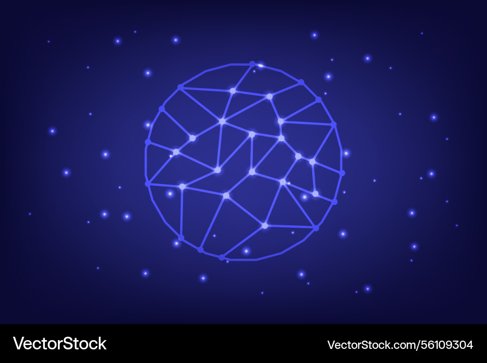 Abstract technology global network connection vector image