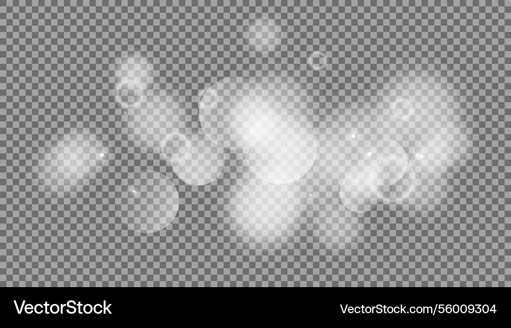 Bokeh circles on transparent background Bokeh circles on transparent background vector image