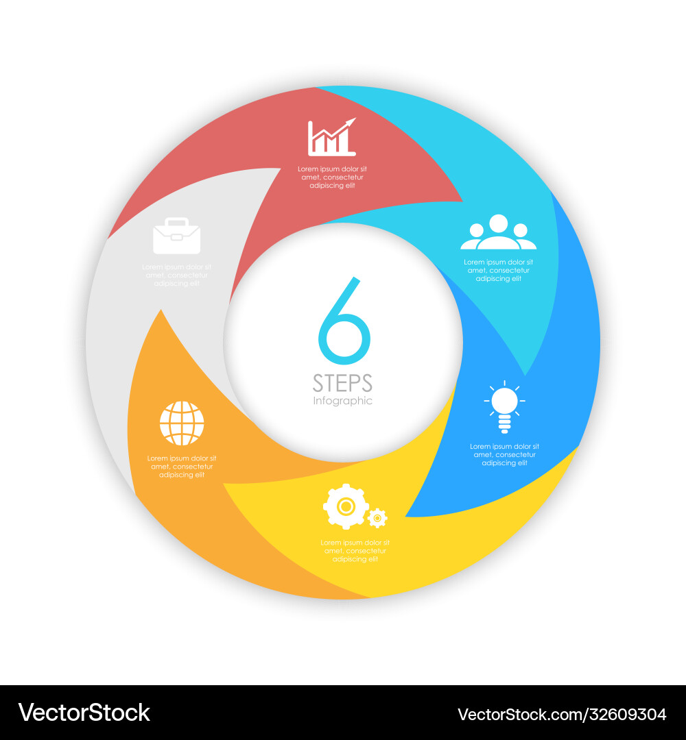 Circular Progress Chart Template vector image
